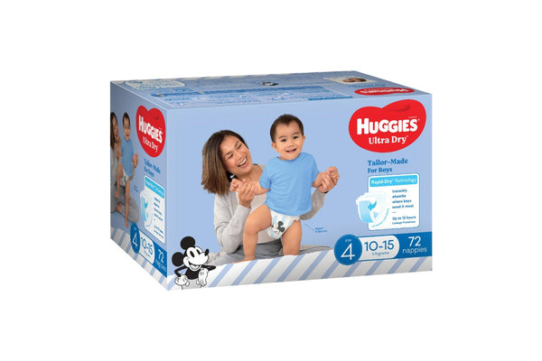 Huggies Ultra Dry Toddler Boy Nappies Jumbo Pack - Size 4