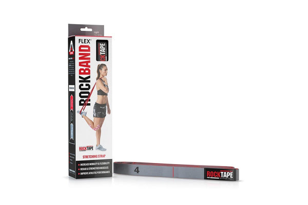 RockTape Light 12-18lb RockBand Flex Stretching Strap Strengthen Muscles Grey