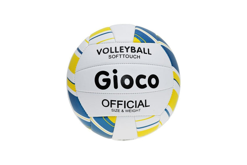 Gioco Soft Touch Volleyball (White/Blue/Yellow) (One Size)