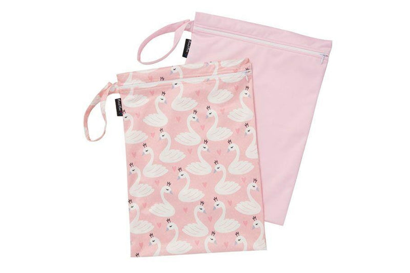 Mum 2 Mum: Wet Bag - Swans/Pink (2 Pack)