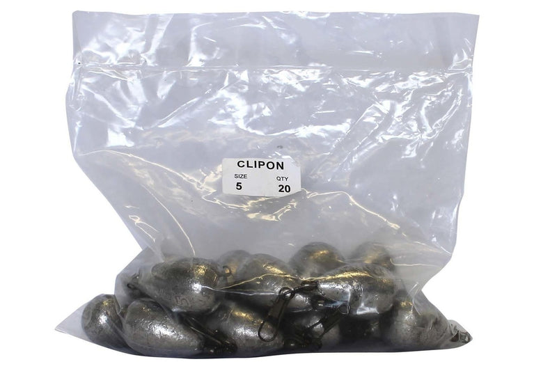 Clip-On Sinker Bulk Pack 5oz x 20