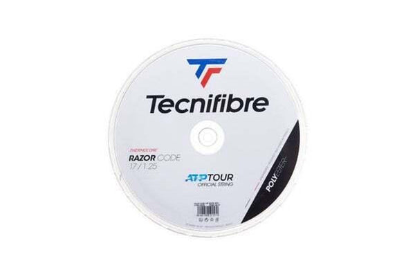 Tecnifibre Razor Code Tennis String Reel 1.25mm 17 Gauge 200m Coil - White Strings