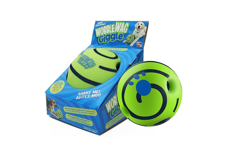 Pet Wobble Wiggle Wag Jiggle Giggle Ball Silicon Jumping Interactive Dog Toy