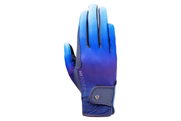 Hy Ombre Riding Gloves (Navy/Ocean Blue) (XS)