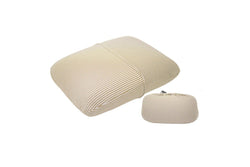 Travel Memory Foam Pillow with Pillowcase Pocket Beige