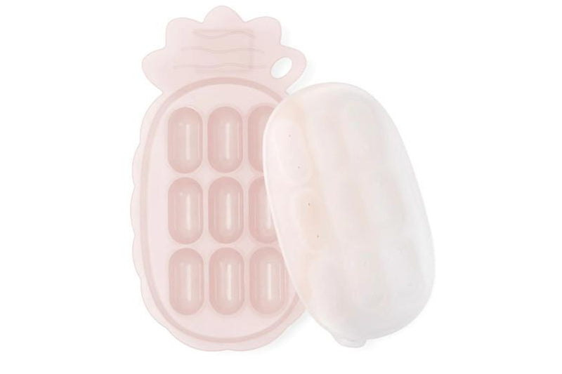 Haakaa: Pineapple Silicone Nibble Tray - Blush (with Label Slot)