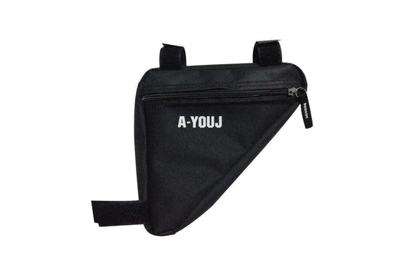 Bicycle Front Saddle Tube Frame Pouch Holder Bag Black - Standard