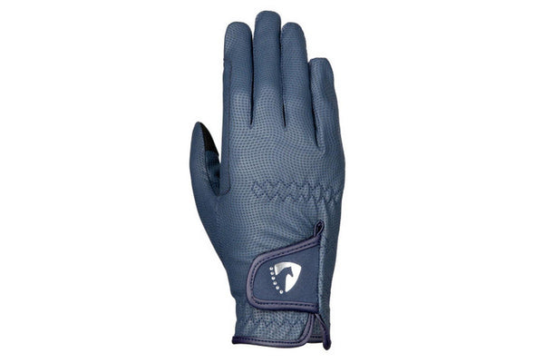 Hy Womens/Ladies Sparkle Riding Gloves (Navy) (S)