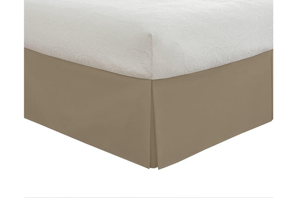 Bedding Tailored Bed Skirt Twin, 36 cm Drop Mocha Pleated Styling