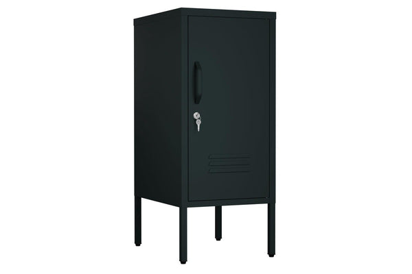 Fraser Country Milan Metal 1 Door Cabinet - Dark Granite Grey