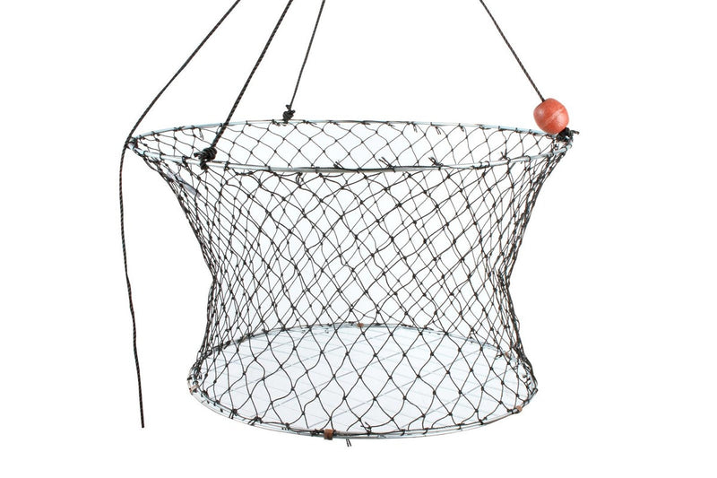 Fishteck Marron 60cm Round Rigged Net Storage Fishing Basket Container Black