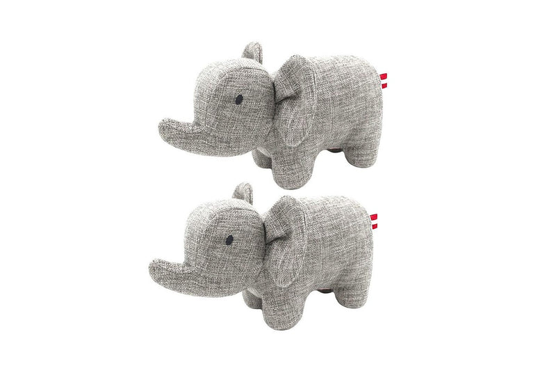 2PK Louie Living Urban Pet Dog Cat Durable Squeak Chew Bite Toy Eric Elephant