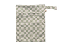 Nestling: Double Pocket Wet Bag - Moss Check