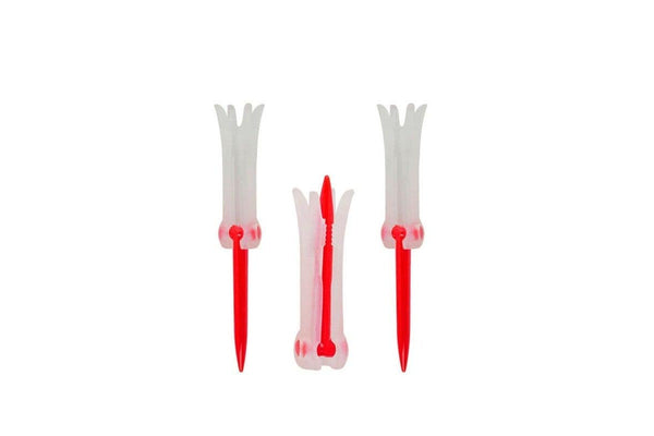 3Pcs Professional Golf Tee Step Up Rubber Horn Foldable Evolution Tees Sports Tool Accessory Red - Standard