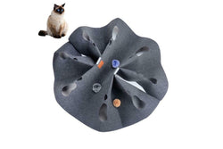 Pet Cat Hole Blanket Cat Entertainment Mat Cat Toy Blanket Cat Play Mat Rug Toy