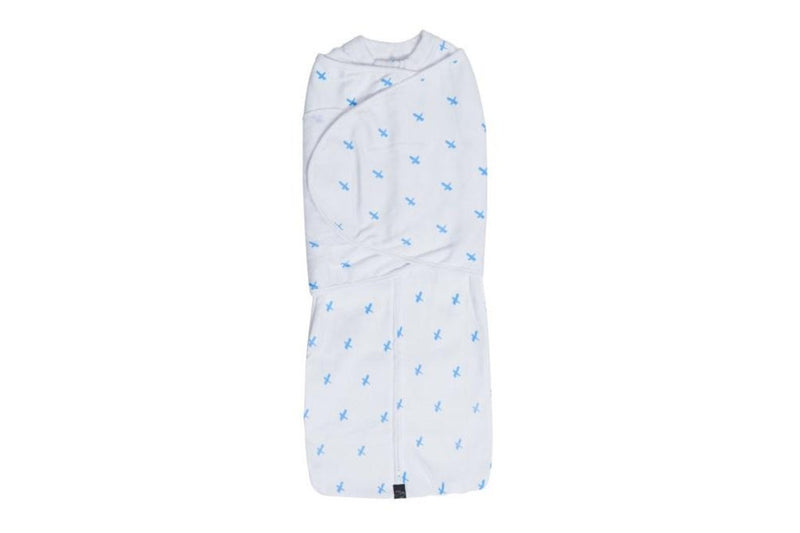 Mum 2 Mum: DreamSwaddle (Small) - Blue Criss-Cross