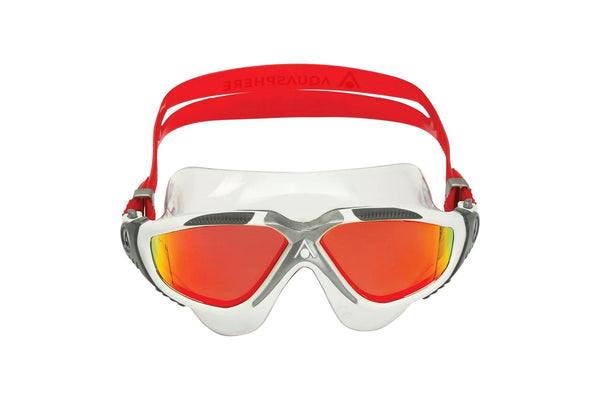 Aquasphere Unisex Adult Vista Mirrored Swimming Goggles (White/Silver/Red) (One Size)