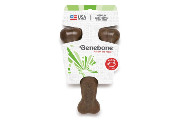 Benebone: Wishbone Bacon Dog Toy - Medium