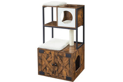 VASAGLE Feandrea Multifunctional Cat Condo with Scratching Posts