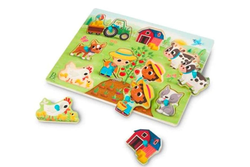 B. Wooden Puzzle - Farmer & Farm Animal