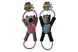 2x Paws & Claws Animal Kingdom Double Loop Pet Dog Play Toy 57cm Assorted