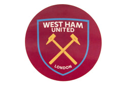 West Ham United FC Crest Car Sticker (Claret Red/Sky Blue) (One Size)