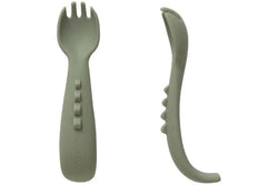 All4Ella: Comfy Grip Silicone Forks - Sage (2 Pack)