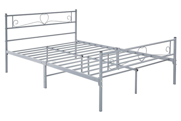 Fraser Country Queen Metal Bed Frame - Grey