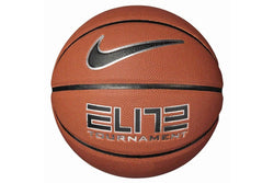 Nike Elite Tournament 8P Basketball - Amber / Black / Metallic Silver - Size 7