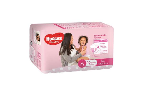 Huggies Ultra Dry Convenience Junior Girl Nappies - Size 6