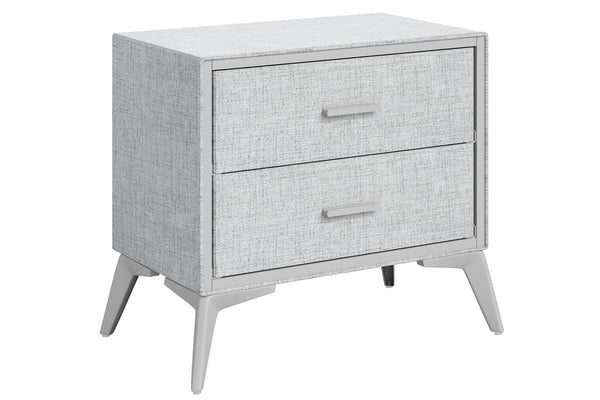 Fraser Country: Lyle 2 Drawer Dresser Nightstand - Snow Velvet Light Grey