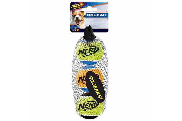 Nerf Dog Squeak Tennis Ball 3pk