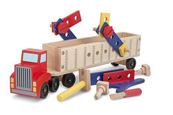 Melissa & Doug: Big Rig Building Truck Wooden Play Set