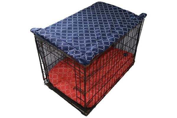 Brolly Sheets: Billy Bed Crate Cover - Navy Circle (Extra Large)