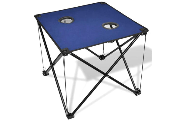 Foldable Camping Table Blue Aoakb