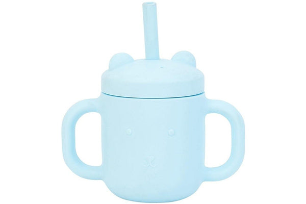 Annabel Trends: Silicone Mini Sippi Bear with Handles - Iced Blue (150ml)