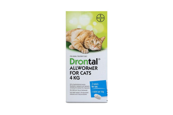 Drontal: Cat Ellipsoid 4kg - 2 Tablets