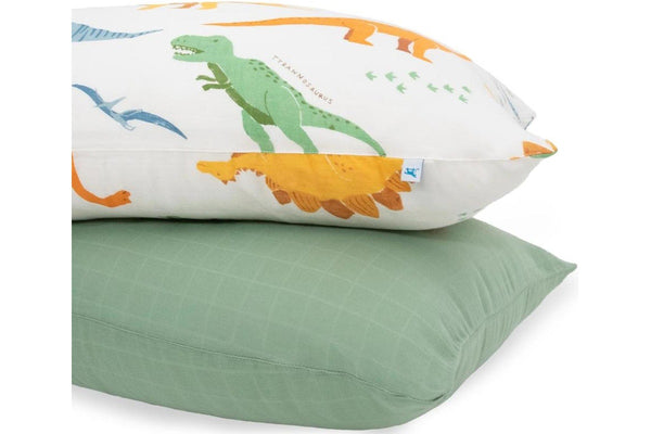 Little Unicorn: Pillowcase Set - Dino Names (2 Pack)