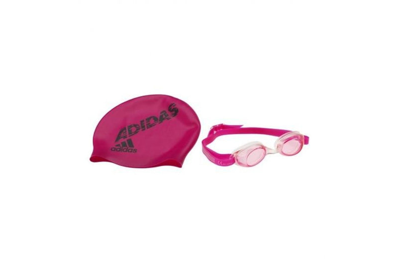 Adidas Kids Pack - Goggles & Cap - Pink / Gray / Bloom