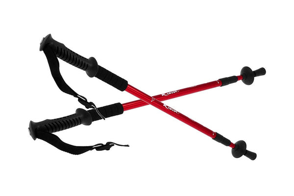 Kabuda Trekking Hiking Walking Poles Sticks Pair- Red