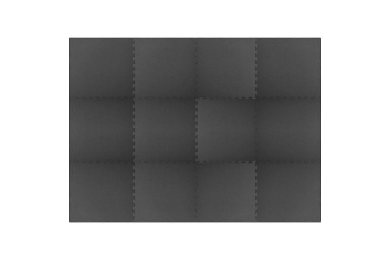 Floor Mats 12 Pcs 4.32 MÃ¢Â² Eva Foam Black