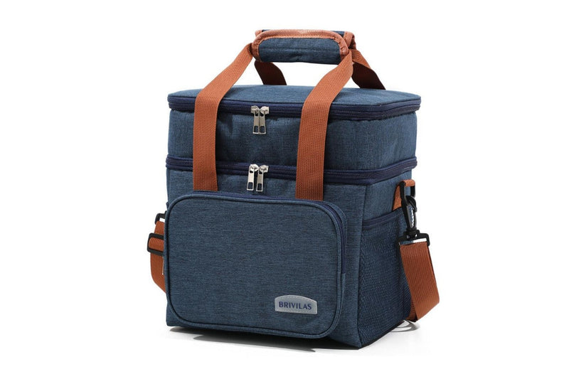 Portable Lunch Bag Thermal Insulated Food Container Cooler Bag for Outdoor Camping Work School Navy Blue