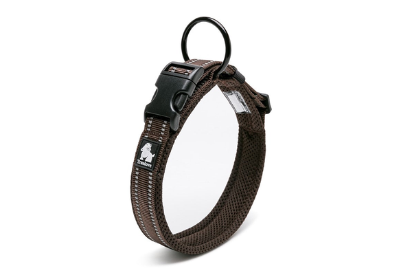 Heavy Duty Reflective Collar Brown Xl -