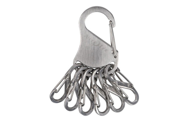 Nite Ize Keyrack Locker Stainless Steel S-Biner w 6-Key Holder Carabiners Silver
