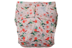 Nestling: Sassy Simple Nappy Cover - Pink Hummingbird