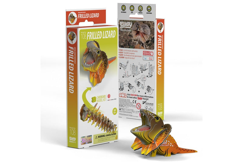 Eugy: Frilled Lizard - 3D Paper Model