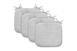 COMFEYA 4-Pack Memory Foam Chair Cushions - Grey