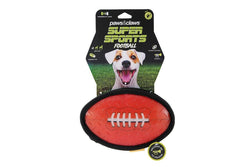 Paws & Claws 18cm Super Sports TPR Covered Oxford Football Pet Toy w Squeaker