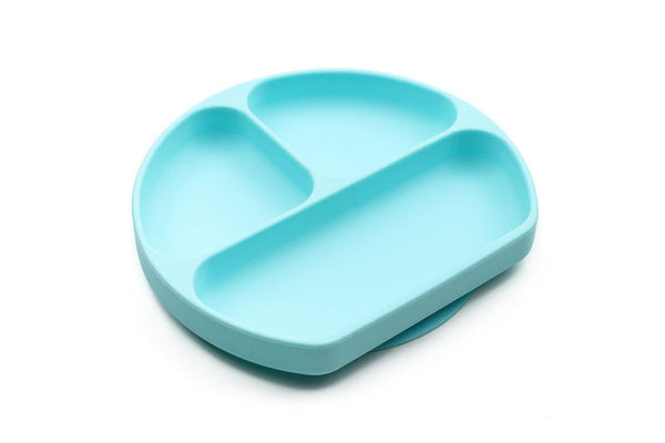 Bumkins: Silicone Grip Dish - Light Blue