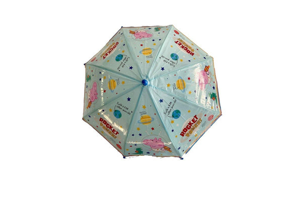 Peppa Pig Childrens/Kids Rocket Power Umbrella (Light Blue) (One Side)